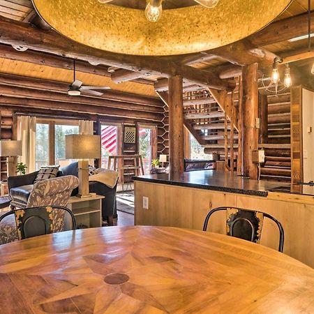 Classic Colorado Log Home With Mountain Views! Florissant Eksteriør billede