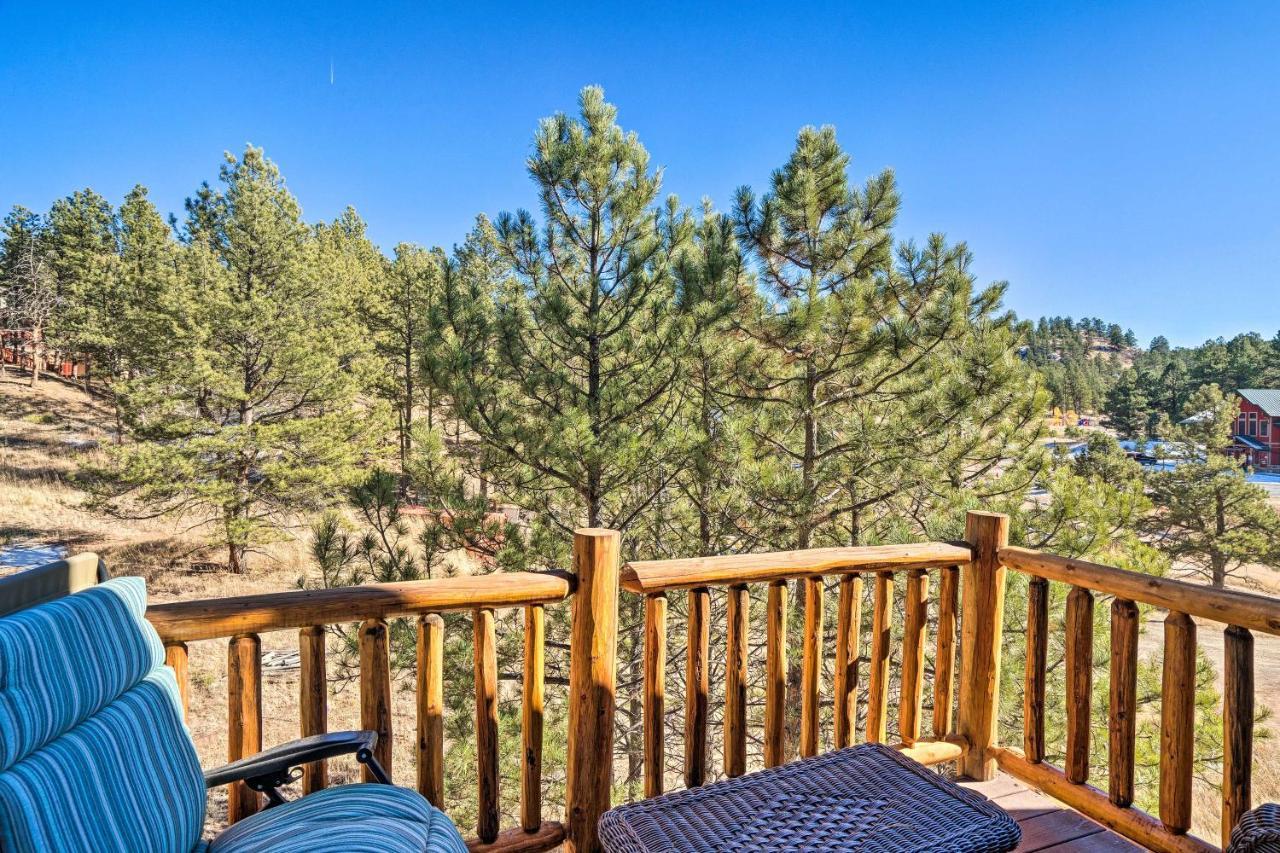 Classic Colorado Log Home With Mountain Views! Florissant Eksteriør billede