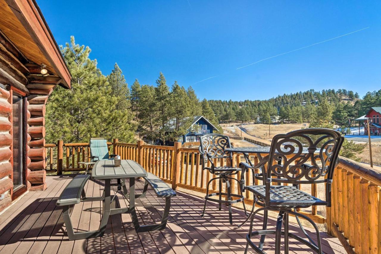 Classic Colorado Log Home With Mountain Views! Florissant Eksteriør billede
